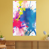 Farbkleckse. Malerei キャンバスプリント (インサイチュ (リビング))
