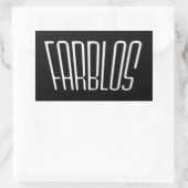Farblos sticker 長方形シール (バッグ)