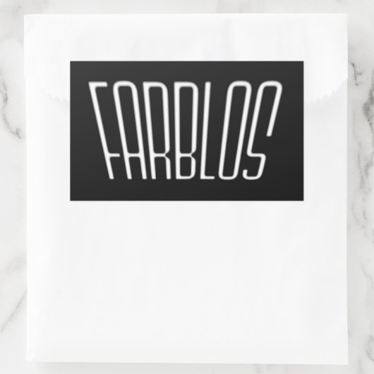 Farblos sticker 長方形シール (バッグ)