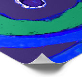 Farbstudie Quadrate Squares Blue Circles ポスター (角)