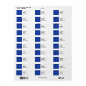 Farbstudie Quadrate Squares Blue Circles ラベル (フルシート)