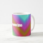 Farbverlauf colored bunt Name personalisiert Kaffe コーヒーマグカップ (正面右)