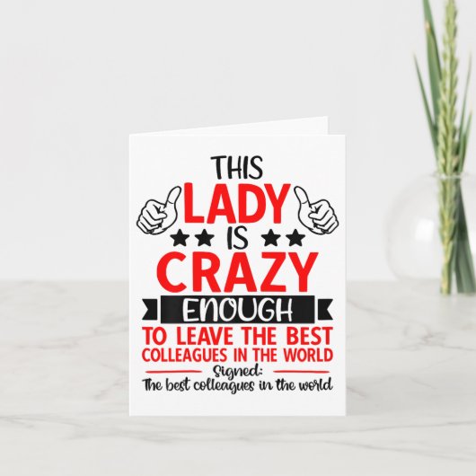 Farewell Coworker Leaving Job, Coworker Going Away カード (正面)