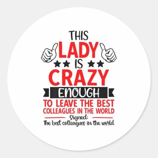 Farewell Coworker Leaving Job, Coworker Going Away ラウンドシール (正面)