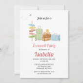 Farewell Party Travel Going Away 招待状 (正面)