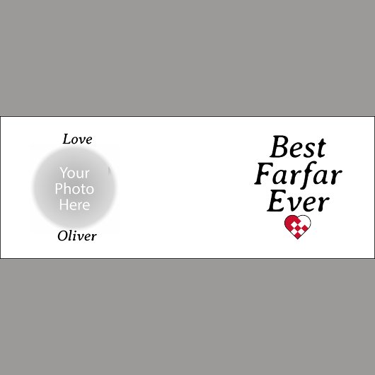 Farfar Ever最高の – 写真のパーソナライズされたユール（キリスト降誕祭）ハート ジャンボコーヒーマグカップ