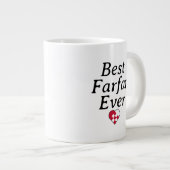 Farfar Ever最高の – 写真のパーソナライズされたユール（キリスト降誕祭）ハート ジャンボコーヒーマグカップ (正面右)