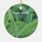 Fargesia murielae庭師ギフト用の竹植物 セラミックオーナメント (正面)