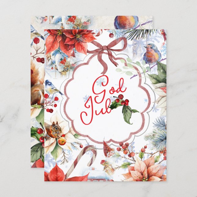 Färglös julfoto-dekorativ fyllning kudde (正面/裏面)