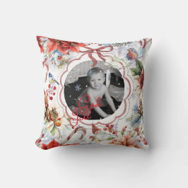 Färglös julfoto-dekorativ fyllning kudde クッション