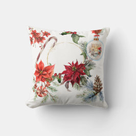 Färglös julfoto-dekorativ fyllning kudde クッション