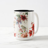 Färglös julfoto-dekorativ fyllning kudde ツートーンマグカップ (正面右)