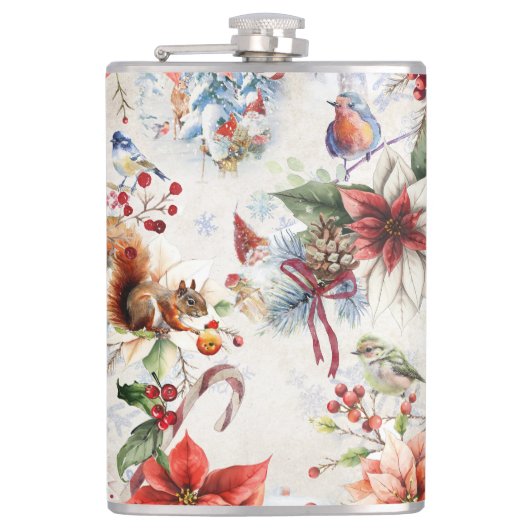 Färglös julfoto-dekorativ fyllning kudde フラスク (正面)