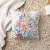 Faridabad Haryana city Map クッション (ブランケット)