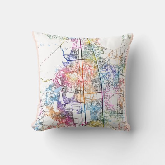 Faridabad Haryana city Map クッション (正面)