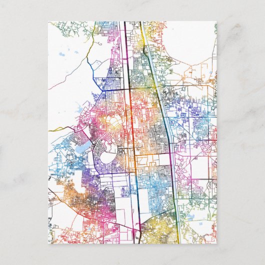 Faridabad Haryana city Map ポストカード (正面)