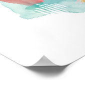 Faridas抽象芸術 – ミュート色2 ポスター (角)