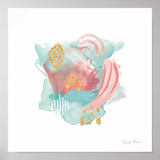 Faridas抽象芸術 – ミュート色2 ポスター (正面)