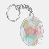 Faridas抽象芸術 – ミュート色 キーホルダー (正面左)