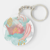 Faridas抽象芸術 – ミュート色 キーホルダー (裏面)