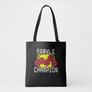 Farkleのチャンピオン-言うおもしろいなサイコロボードゲーム トートバッグ