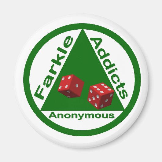 Farkle Addicts Anonymous マグネット (正面)