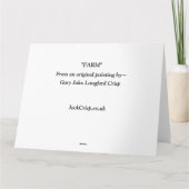 "FARM"～誕生日カード（SON用） カード (裏面)