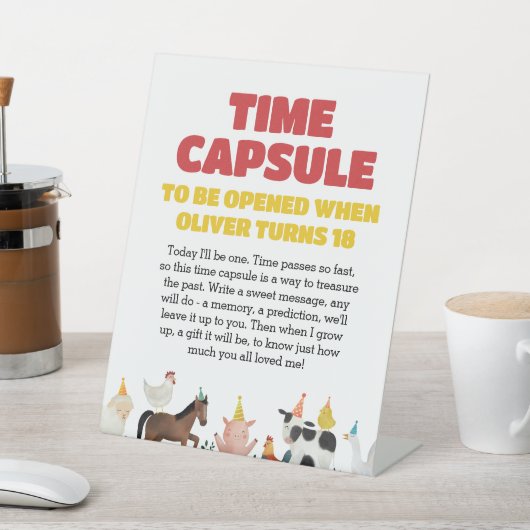 Farm 1st Birthday Time Capsule 台座サイン (インサイチュ)