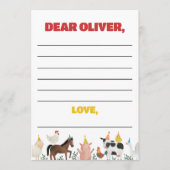 Farm 1st Birthday Time Capsule Card 招待状 (正面)