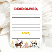 Farm 1st Birthday Time Capsule Card 招待状