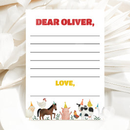 Farm 1st Birthday Time Capsule Card 招待状