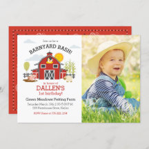 Farm Animal 1st birthday photo