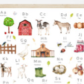 Farm Animal Alphabet ABC Poster Kids Room Decor ポスター