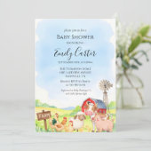 Farm Animal Baby Shower Invitation 招待状 (スタンド正面)