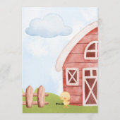 Farm Animal Barnyard Second Birthday Invitation 招待状 (裏面)