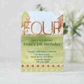  farm animal  birthday 招待状 (スタンド正面)