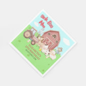Farm Animal Birthday – Barnyard Girl Party スタンダードランチョンナプキン (角)