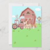 Farm Animal Birthday for Girls – Barnyard Party 招待状 (裏面)