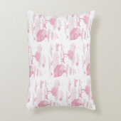 Farm Animal Toile Accent Pillow (Pink) アクセントクッション (正面(垂直))