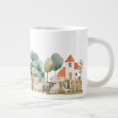 Farm Animal Watercolor Mug – Cute Nursery cup ジャンボコーヒーマグカップ (右)