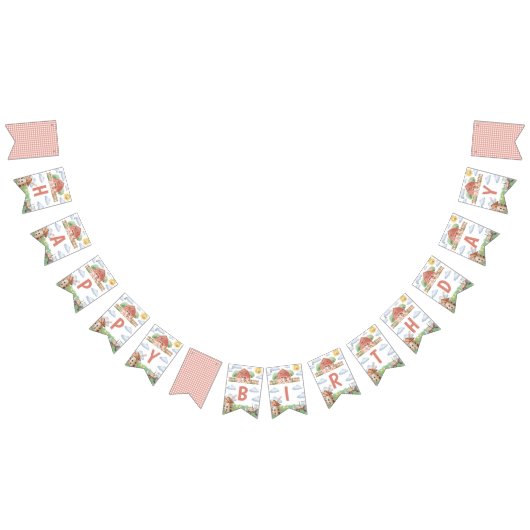 Farm Animals 1st Birthday Banner バンティングフラッグ (全)