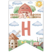 Farm Animals 1st Birthday Banner バンティングフラッグ (第2の旗)