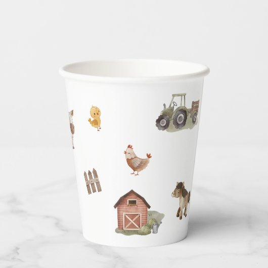 Farm Animals 1st Birthday Party 紙コップ (裏面)