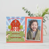 Farm Animals 3rd Birthday招待状写真 招待状 (スタンド正面)