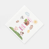 Farm animals Any Age Birthday スタンダードランチョンナプキン (角)