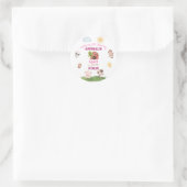 Farm animals Any Age Birthday ラウンドシール (バッグ)