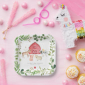 Farm Animals Baby Shower Paper Plates ペーパープレート (パーティー)