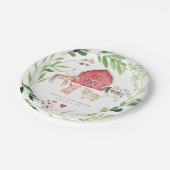 Farm Animals Baby Shower Paper Plates ペーパープレート (アングル)