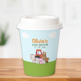 Farm Animals Baby Shower Party 紙コップ