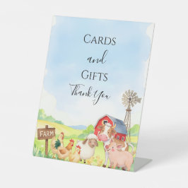 Farm Animals Baby Shower Table Sign 台座サイン